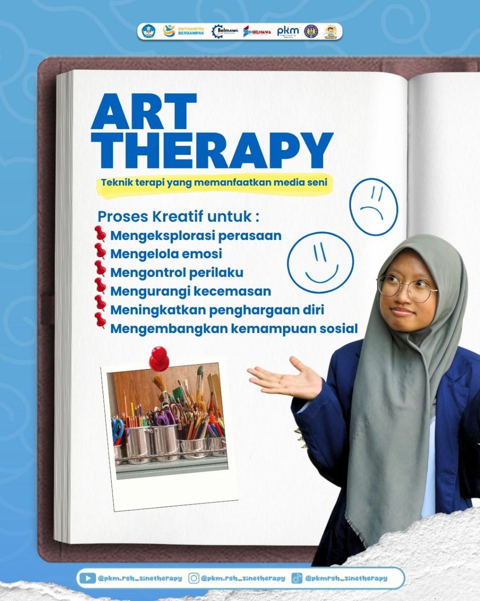 zinetherapy's tweet image. Halo sobat ziness!👋🏻

Wahhh, udah jelas banget bukan apa itu art therapy, multimoda, dan terapeutik?!🫣🤔

Masih penasaran sama Zine Therapy? Stay tune terus bareng minzine ya😉😙
 #pkm #pkm2025 #pkmpendanaan #zinetherapy #terapiseni