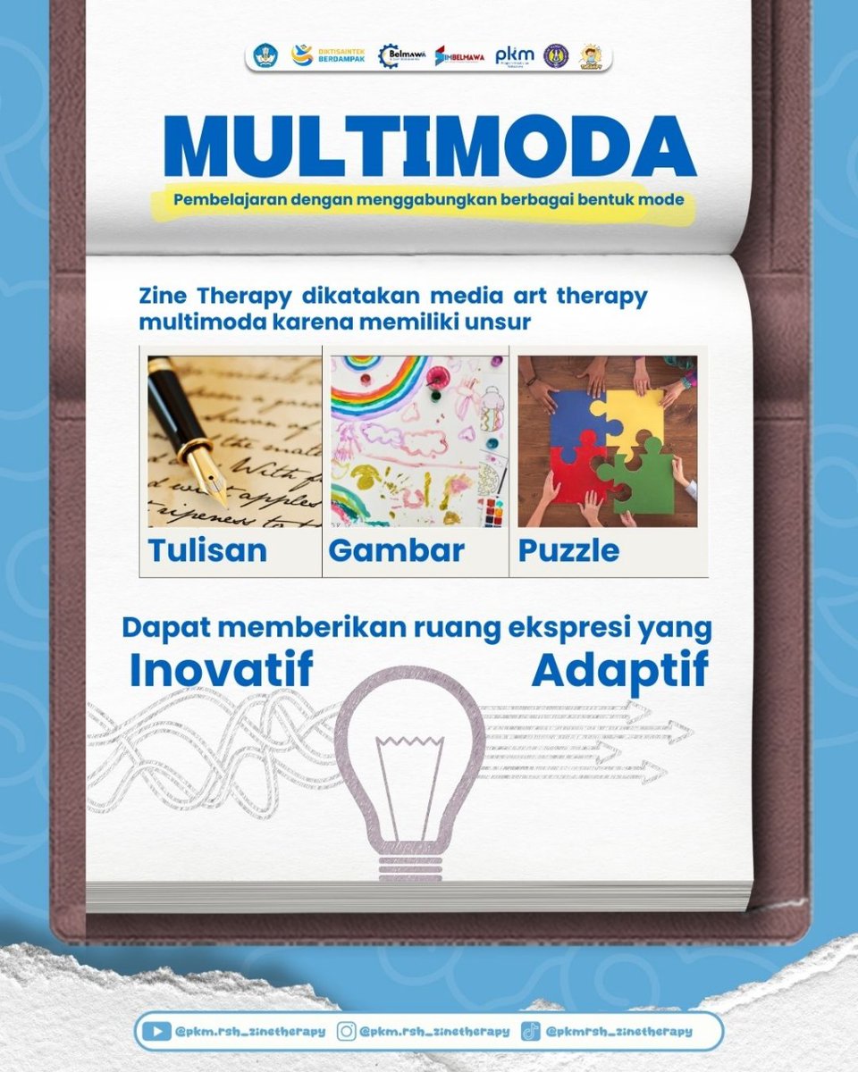 zinetherapy's tweet image. Halo sobat ziness!👋🏻

Wahhh, udah jelas banget bukan apa itu art therapy, multimoda, dan terapeutik?!🫣🤔

Masih penasaran sama Zine Therapy? Stay tune terus bareng minzine ya😉😙
 #pkm #pkm2025 #pkmpendanaan #zinetherapy #terapiseni