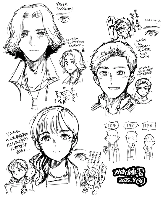 今後とも描きそうなのでお顔練習 