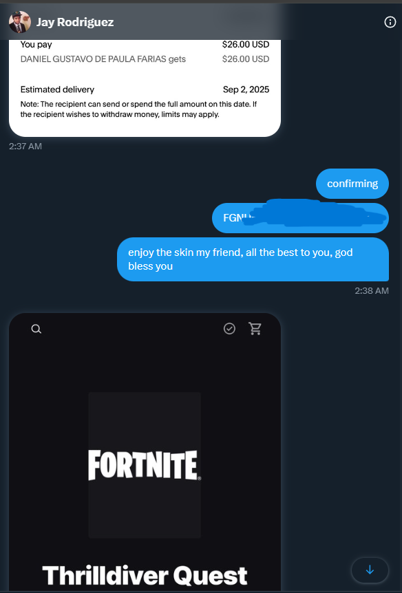 Thanks for the purchase, enjoy the skin my friend <3 <a href="/SkrillexKid/">Jay Rodriguez</a> 🤎🤎=