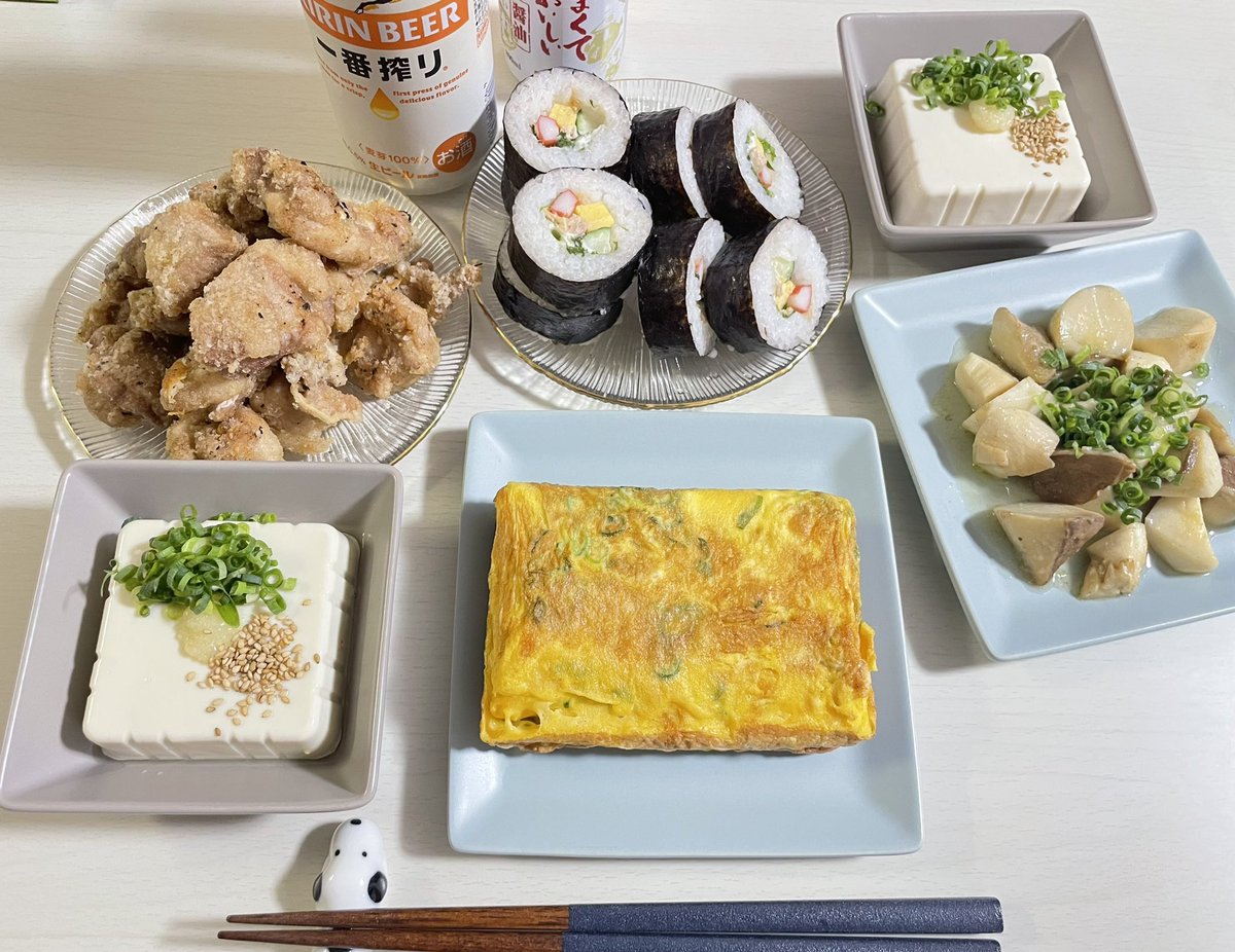 昨夜の晩酌🍺女将が２日間不在のため荒んだ食生活をしておりましたがまた美味しいご飯をいただけて有難い限りです🙇

#おもち食堂