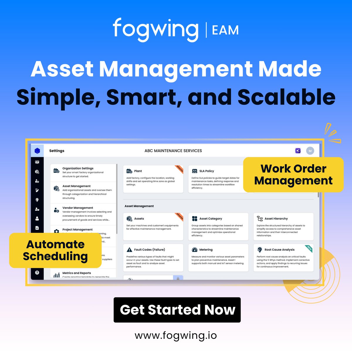 Fogwing_IoT's tweet image. Repeating the Same Maintenance Issues Again and Again?

Fogwing EAM empowers industries to automate maintenance, minimize downtime, and maximize efficiency.

👉Learn how: fogwing.io/eam-software/

#EnterpriseAssetManagement #AssetTracking #MaintenanceSoftware  #FogwingEAM