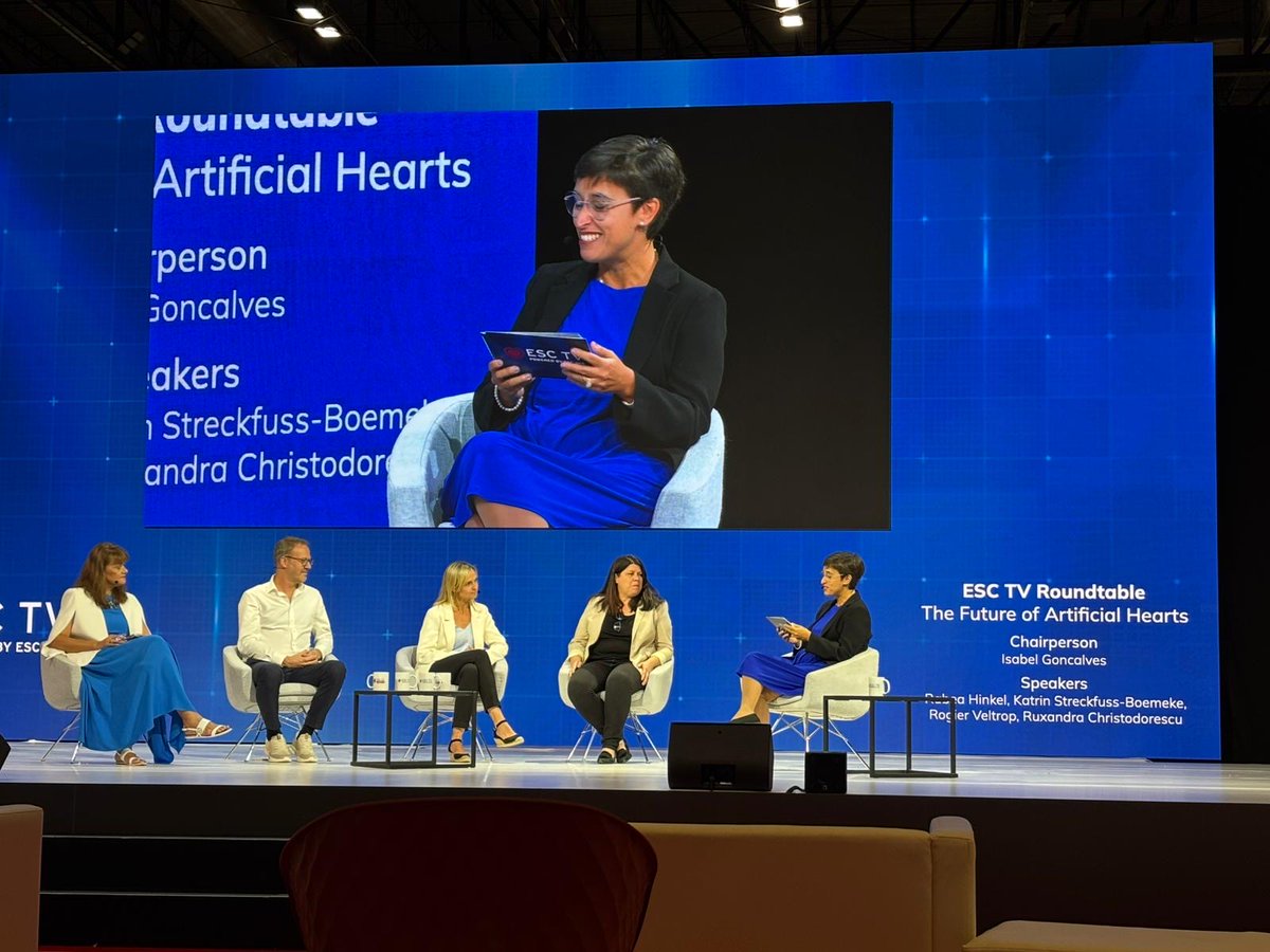 More highlights from #ESCCongress2025!
Let’s take a moment to spotlight Professor Isabel Gonçalves for her outstanding performance as a debate discussant, moderator, and chairperson on ESC TV! 👏🎙️

<a href="/escardio/">European Society of Cardiology</a>