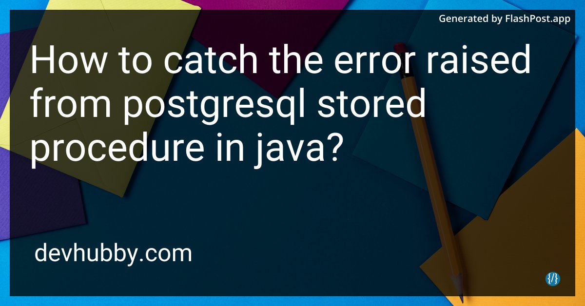 devhubbycom's tweet image. Is there a special Java brew that makes SQL errors spill the beans?
Source: devhubby.com/thread/how-to-…
#ErrorHandling #SoftwareEngineering #CodeNewbie #Java #storedprocedure #java