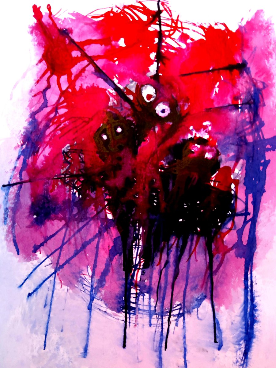 OMINOUS 
ink×paper 21cm ×15cm 

facebook.com/thomas.riesner…
instragram.com/thomas.riesner1 
thomasriesner1.wordpress.com 

#thomasriesner #thomasriesneroutsiderart #riesnerthomas #outsiderartglobal #darkoutsiderart #outsiderart #artbrut