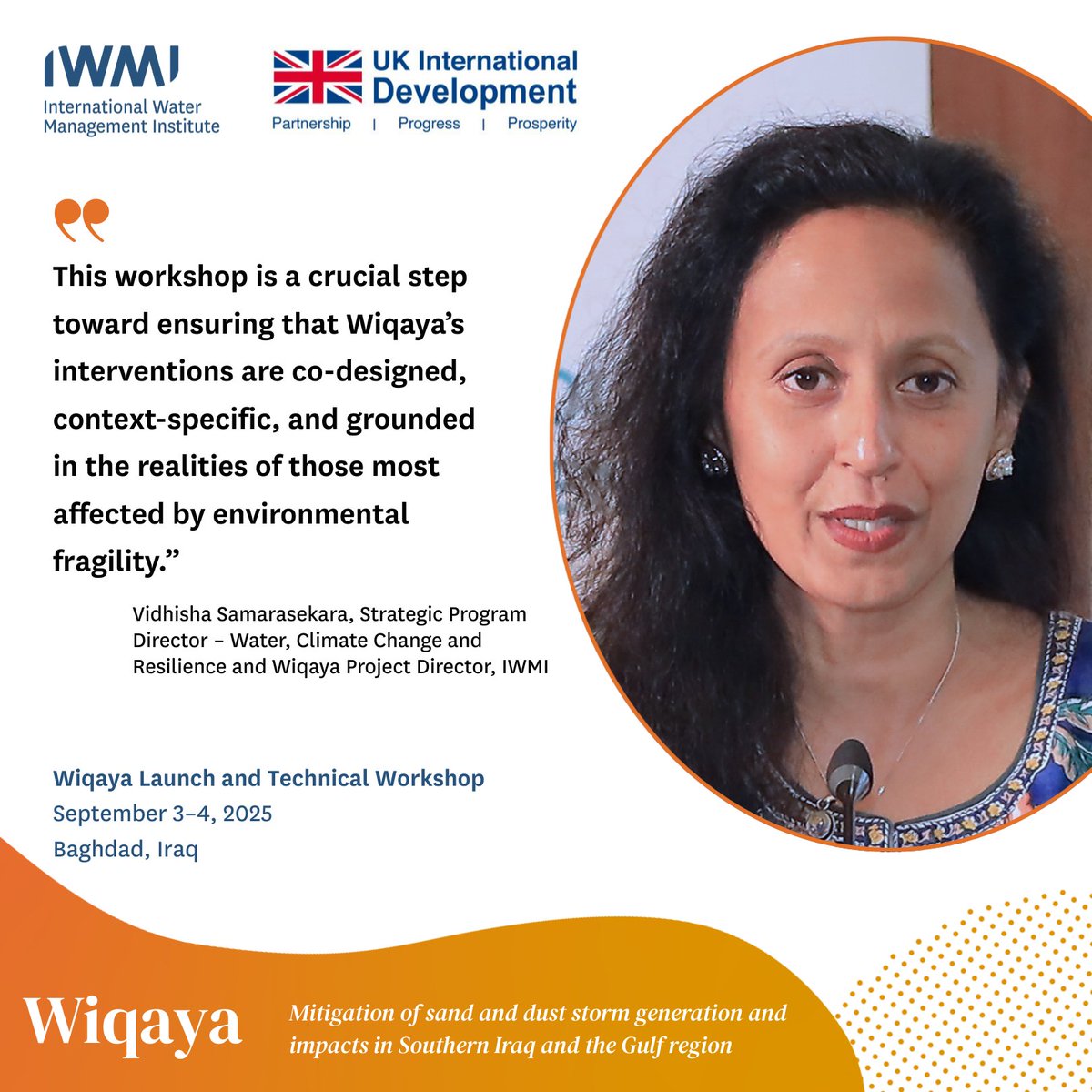 Locally led solutions are vital to protect people &amp; ecosystems from worsening Sand and Dust Storms (SDS). #Wiqaya puts communities at the heart of designing interventions that work.
 
Stay tuned!

<a href="/CGIAR/">CGIAR</a> @FCDO <a href="/UNHabitatIRAQ/">UN-Habitat Iraq</a> <a href="/UNCCD/">UN Land and Drought</a>
 
#OneCGIAR