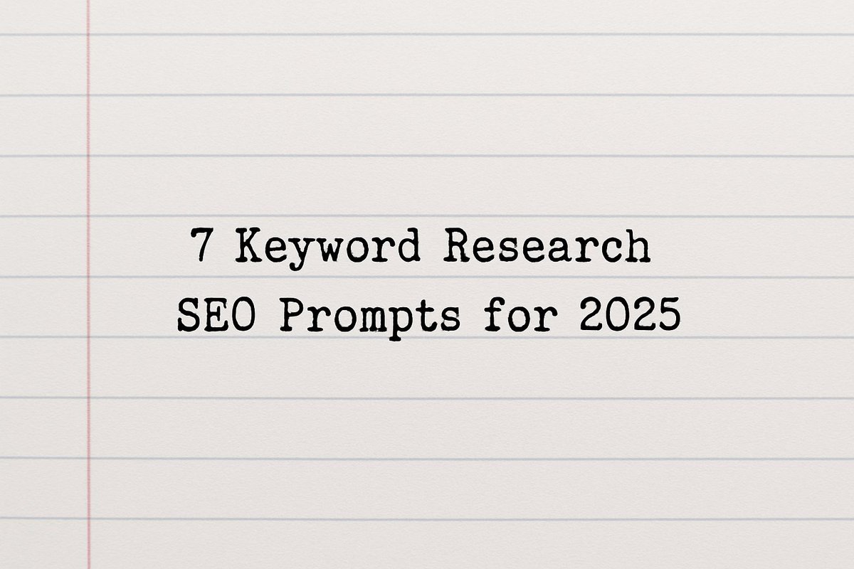 shauvikkumar's tweet image. No keywords = no SEO. 🚫
But doing research the wrong way wastes hours.

Here are 7 ChatGPT prompts to level up your keyword research &amp;amp; find traffic goldmines.
#SEO #KeywordResearch