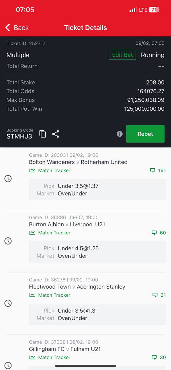 2025 Blessing ⚽️ 🪽(Unders)

164k odds (Today only)

205 wins 125 million 

Retweet and drop id