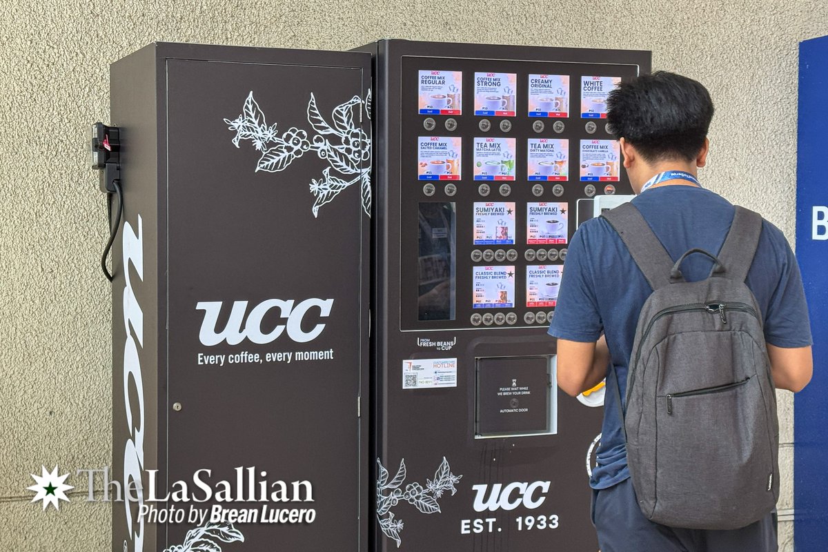 TheLaSallian's tweet photo. UNIVERSITY: UCC vending machines have been installed at several locations across the Manila Campus, offering various coffee beverage options. https://t.co/dQuO2qBdu8