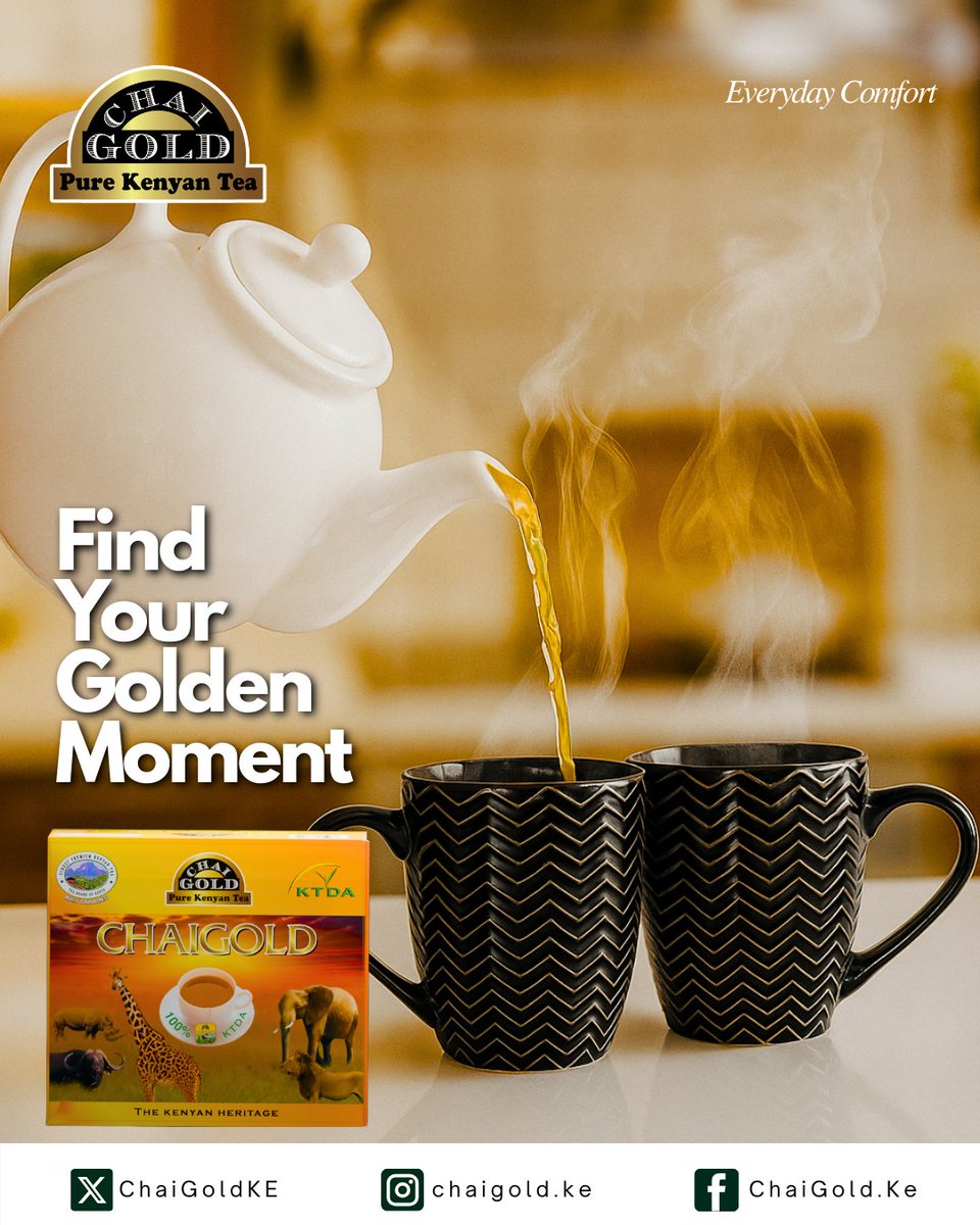 ChaiGoldKE's tweet image. Life moves fast, but a cup of Chai Gold Tea slows it down just enough to enjoy the moment. 📷📷
Comfort, energy, and connection — all in one golden sip.
📷 How does chai fit into your day
#ChaiGoldTea #SipTheCulture #TeaTimeMagic #GoldenSip #TeaLovers #ComfortInAC