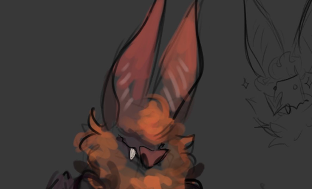 Drew a funi bat.

They at the P place.
