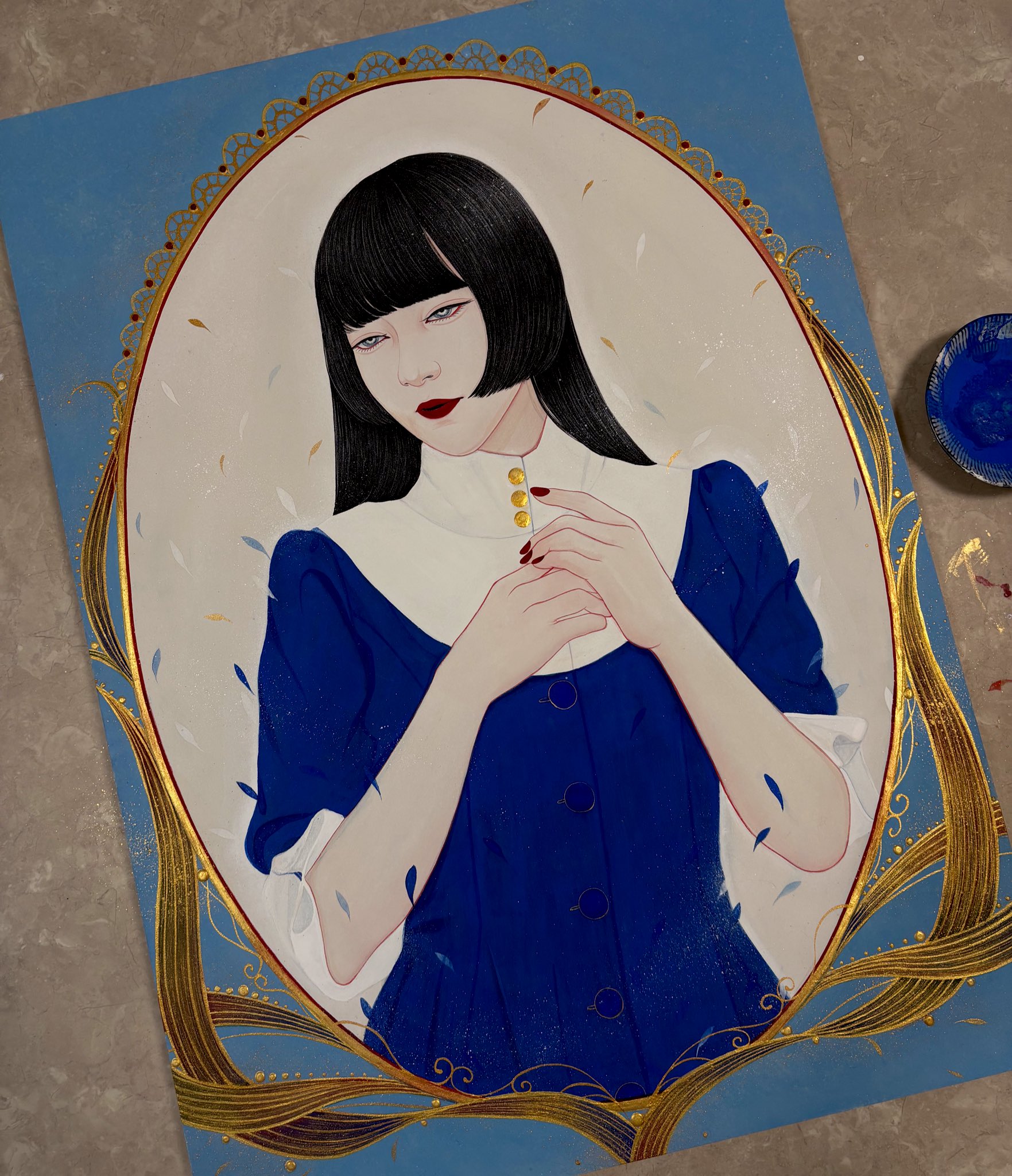 丁子　紅子さん作品 丁子紅子『 ひみつのはなし。』 | 日本画 | 日経アート