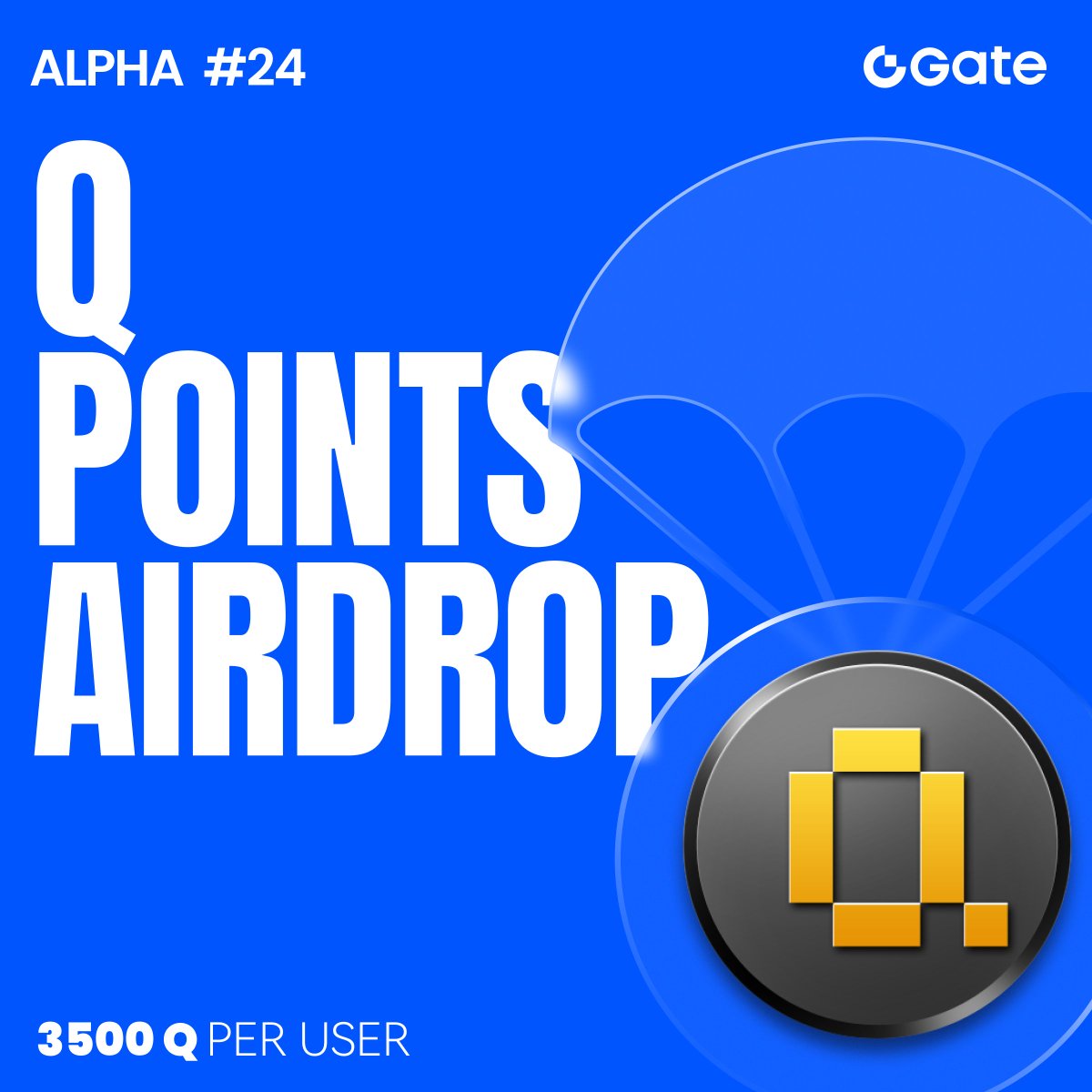 Gate Alpha Airdrop Offers 3500 QuantumCoins for 155 Points Starting Sep 2