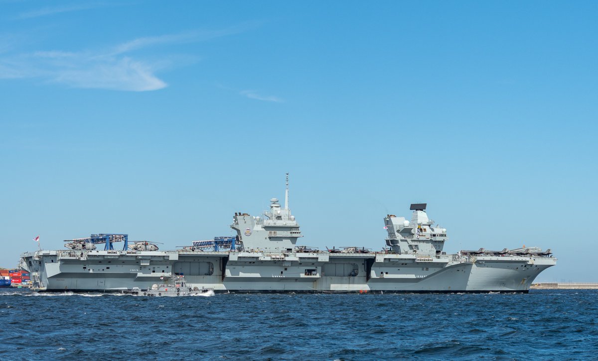 イギリス海軍の空母｢プリンス・オブ・ウェールズ(HMS  Prince of Wales)｣が東京国際クルーズターミナルを出港しました。
UW👋