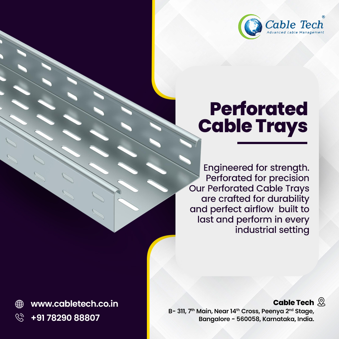cable7858's tweet image. Perforated Cable Trays!
 Engineered for strength. Perforated for precision
Our Perforated Cable Trays 
 📞 Call us: 78290 88807
🌐 Discover more at: cabletech.co.in
#PerforatedCabletray #cablemanagement #EngineeredForStrength #IndustrialSolutions #electricaltray