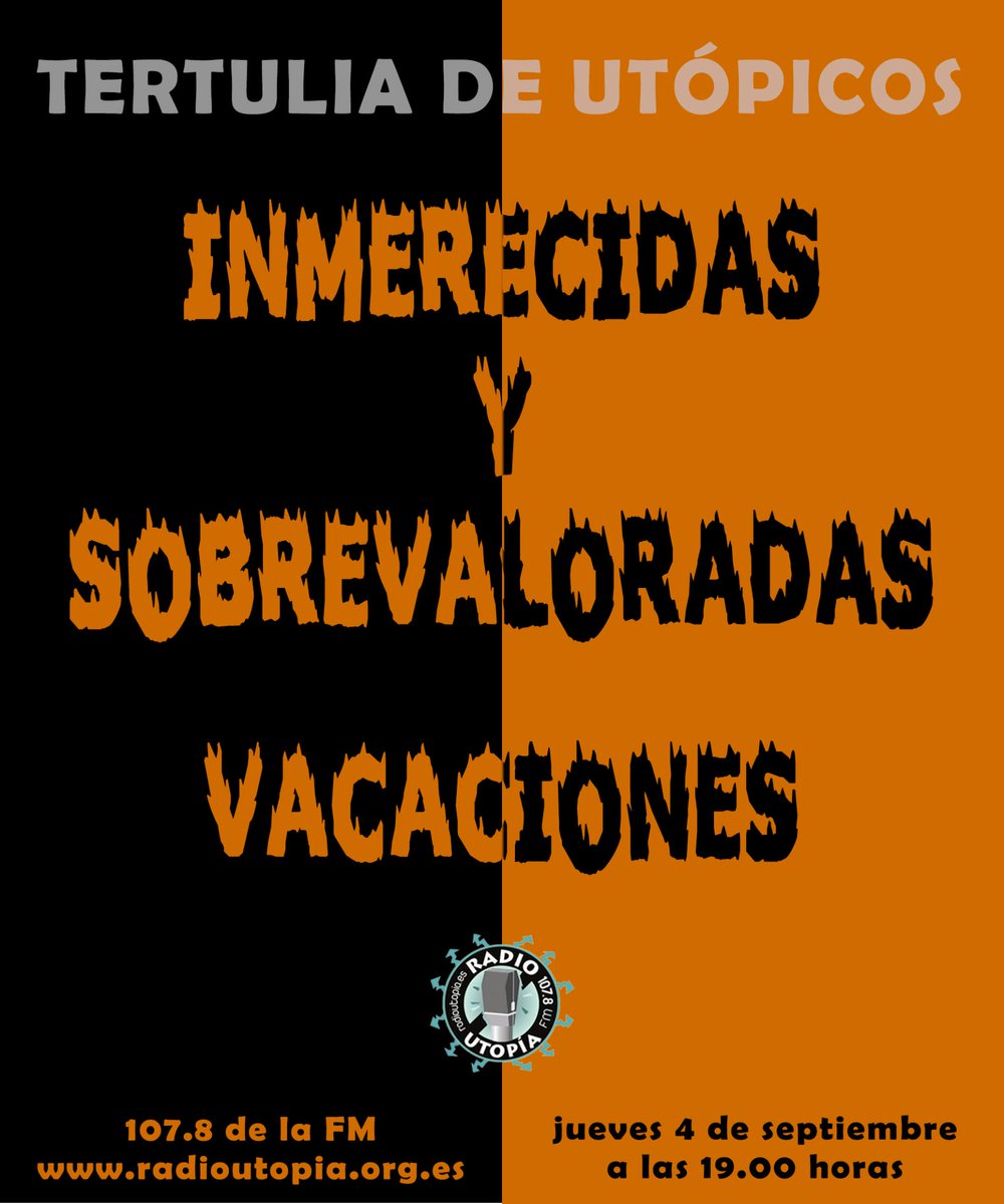 Tertulia de Utópicos es el programa en el que los alumnos del curso de radio pueden hacer sus practicas en riguroso directo Los Jueves a las 19:00
radioutopia.org.es/p/tertulia-uto…… 

#Radio #Sanse #Madrid #Alcobendas #Algete #Pedrezuela #ElMolar #TresCantos #Valdetorres #FuenteelSaz