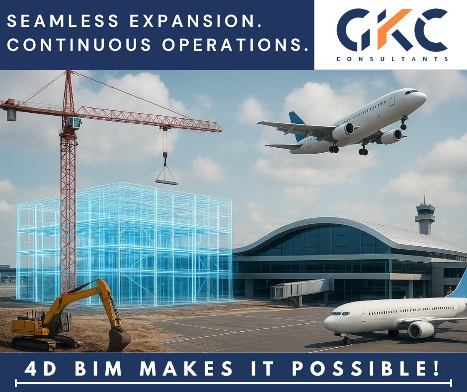 gkcconsultants's tweet image. ✈️ How do you expand an airport without grounding flights?
With the power of 4D BIM.
At @gkcconsultants, we help visualize phases, minimize disruption &amp;amp; ensure safe, on-time delivery.

#GKCConsultants #BentleySystems #Synchro4D
#4DBIM #DigitalConstruction #AirportExpansion