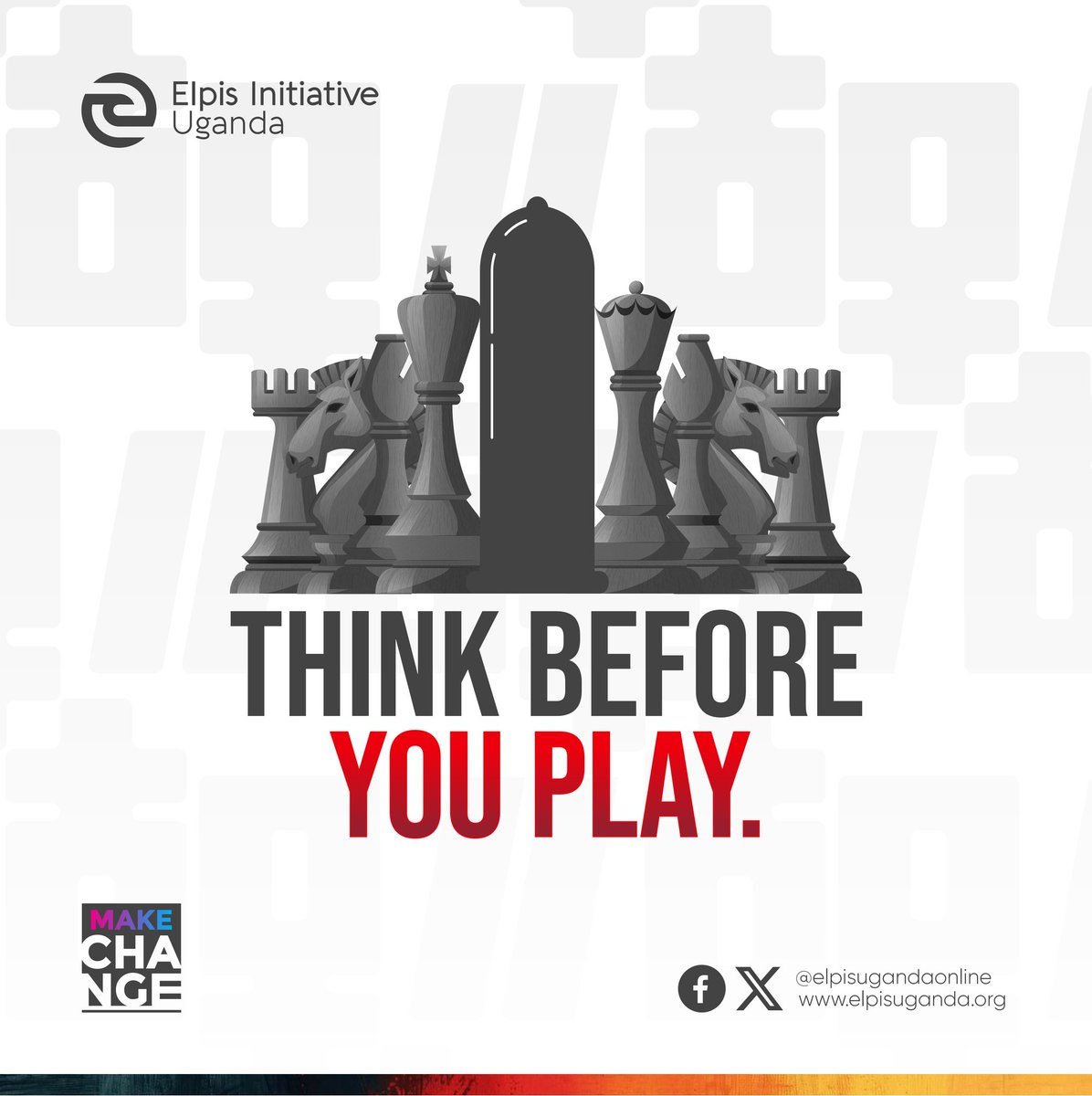 Chess teaches strategy. Life requires it. ♟️ Think several moves ahead and protect your health. Always use a condom. #ThinkBeforeYouPlay #Condoms #PublicHealth