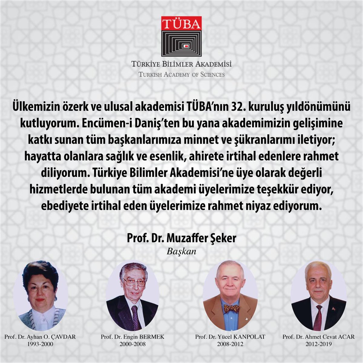 #TÜBA 32 yaşında! 
Encümen-i Daniş'ten bugüne 174 yıl...
