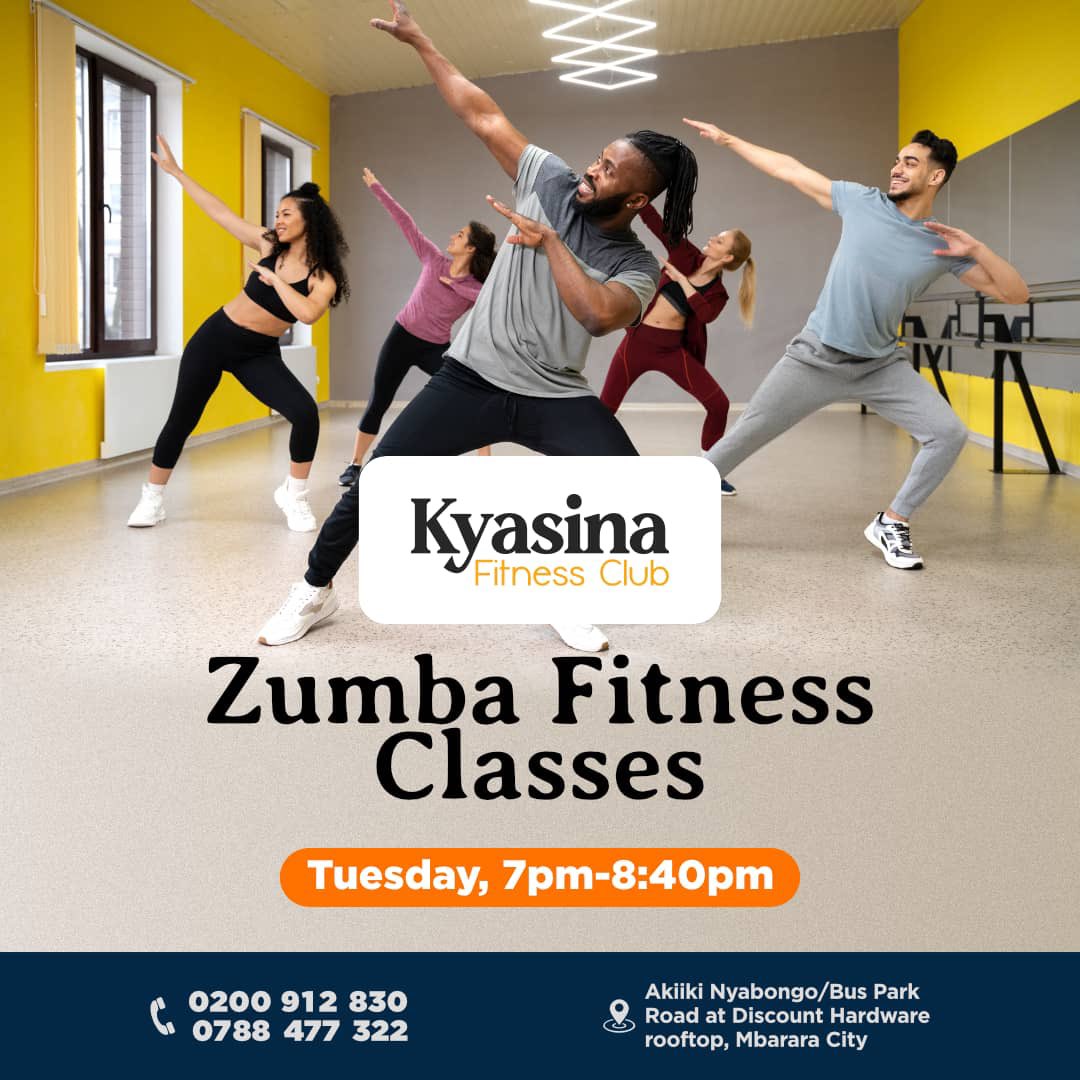 "Happy Tuesday! 🌞 Let's get moving! 💃 #KyasinaHotel's Zumba Fitness Classes are a vibe! 🔥 Only 7k? 🤯 Yes, please! Join in and sweat it out! 💪"
+256200912830