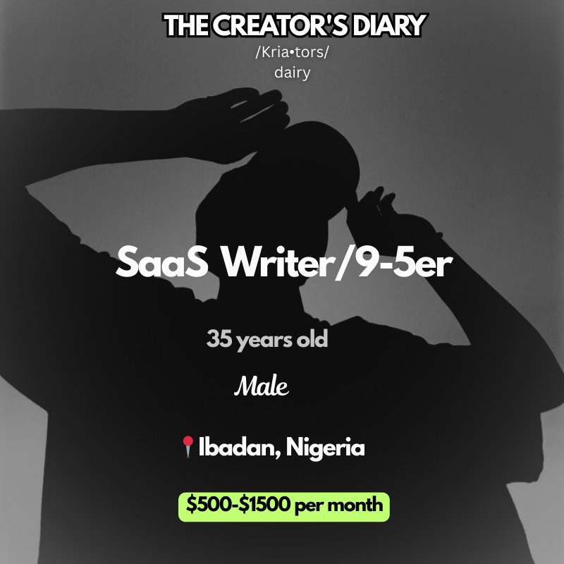 Marry a sensible woman, you won't regret it.

Today's edition of creator's diary features Mr. Afeez, a 35 year old SaaS writer and father of a beautiful 7 years old daughter. 

He has a stable 9–5 that pays him ₦300,000 monthly, but it wasn’t enough to take care of his family.