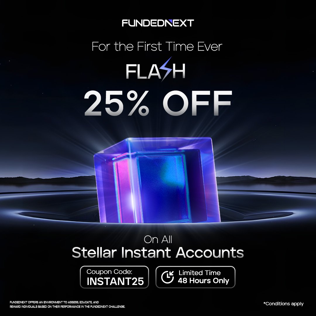 🔥 In my opinion,FundedNext just dropped their best &amp; biggest offer yet!

🚀 Skip the long challenges - get Instant Live Accounts with 25% OFF for the next 48hrs.

✅ Real capital from Day 1
✅ No phases or delays
✅ Start up to $20K — scale to $2M
🎟️ Code: INSTANT25

Join in via