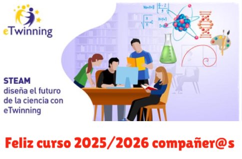 Desde el  grupo #eTwinningSTEAM: Diseña el futuro de la Ciencia con eTwinning os deseamos un extraordinario curso 2025/2026 lleno de alegrías, colaboración y buenos momentos acompañad@s por vuestras escuelas hermanas.

Nos vemos en eTwinning...

school-education.ec.europa.eu/en/etwinning/g…