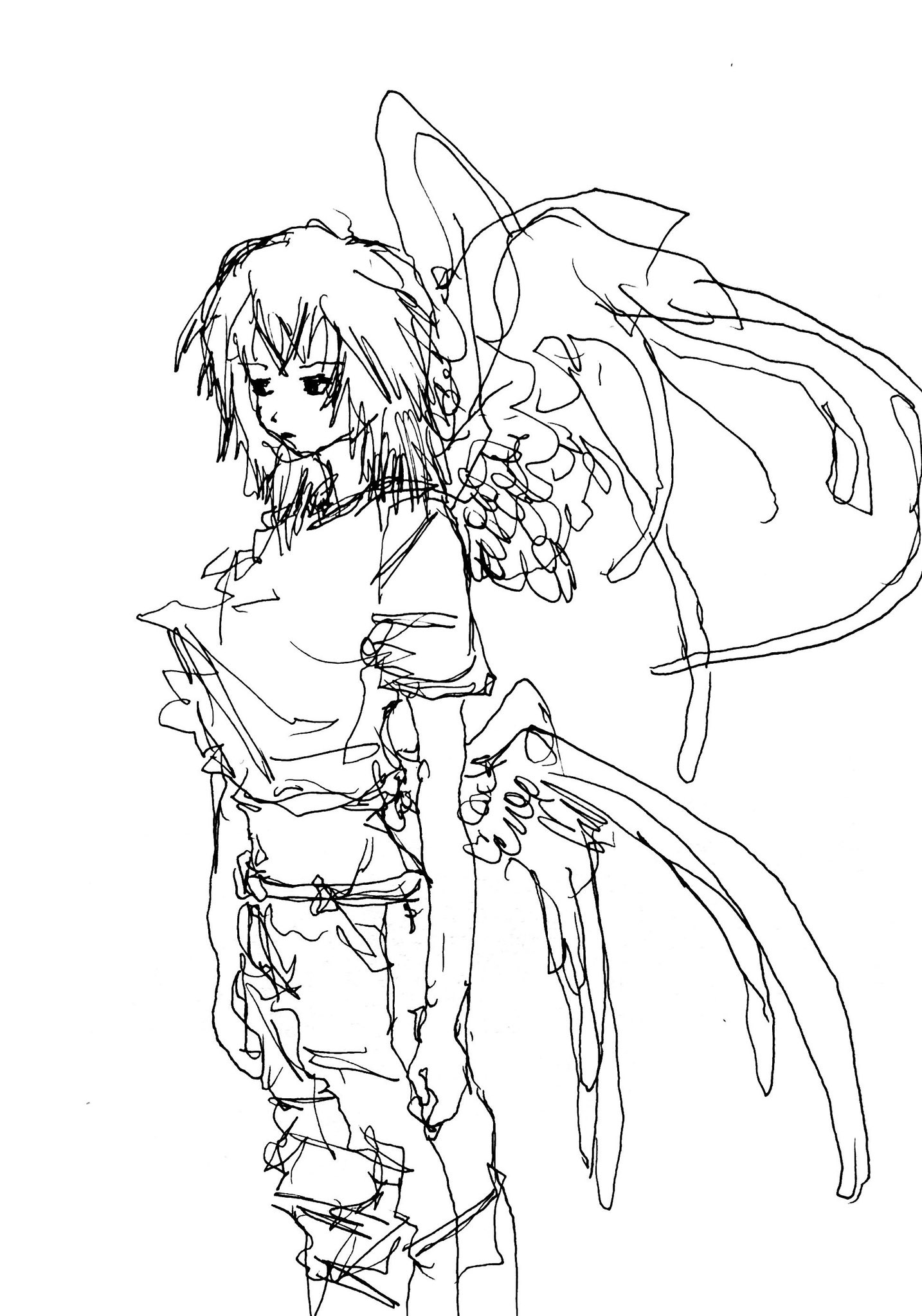 イラスト原画　高貴な香り　「素描」 緒方てい】E☆2 アートコレクションプレミアム「複製原画