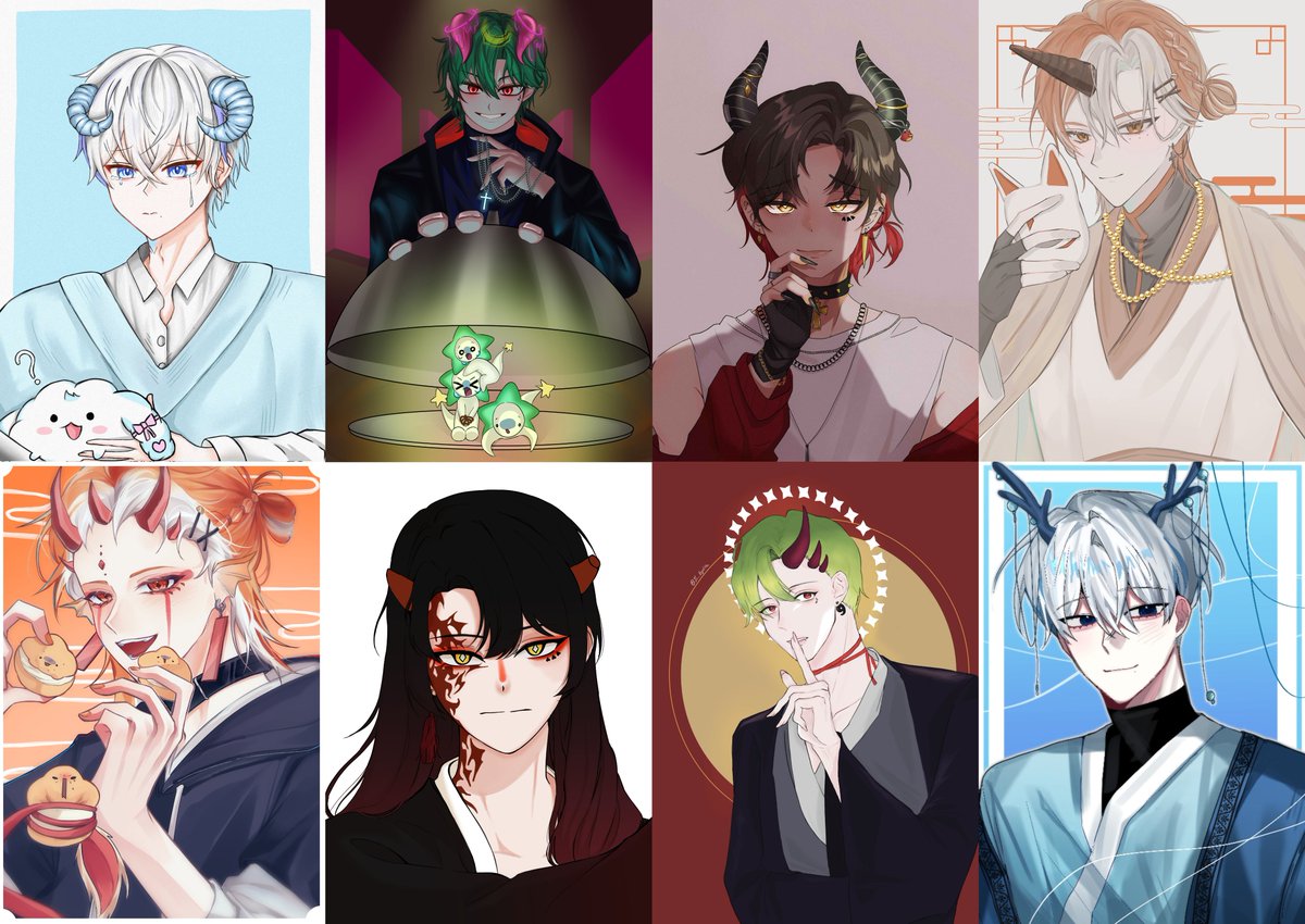 [ 포더모어 뿔 합작 ]

총 8명에 인원으로 8가지에 뿔 합작을 진행했습니다!

모두 열심히 참여하여 그린 만큼 많은 관심 부탁드립니다😊
참여자 명단과 참고한 뿔 사진은 타래로 😉