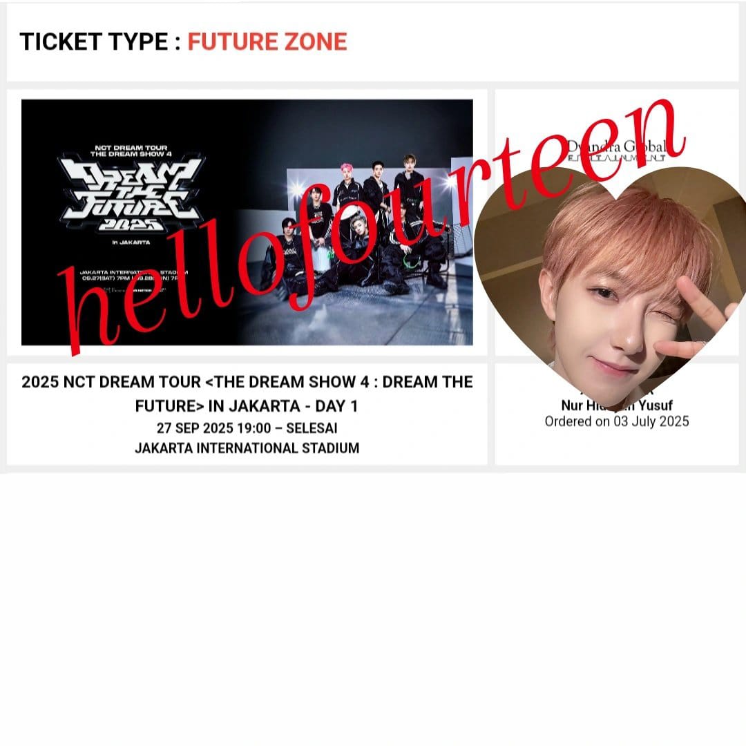 hellofourteenx3's tweet photo. #WTS #TDS4 NCT DREAM
1tix (FUTURE ZONE) DAY1
Tiket pribadi, dijual karena ada kerjaan
💸3.5jt
DYANDRA MEMBERSHIP PRESALE

Reply or DM
#TDS4inJAKARTA #NCTDREAM #NCTDREAM_THEDREAMSHOW4 https://t.co/7JdZqAuEDH