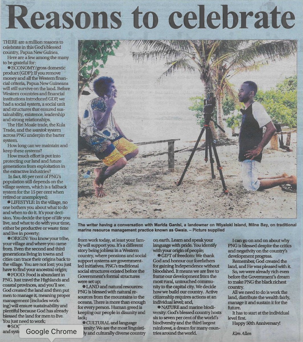 We have a million reasons to celebrate PNG’s 50th Anniversary. 🇵🇬 👏🙏⬇️

Thanks, #TheNational 🗞️, Nek Bilong Pipol_pg. 11, published 02/09/25.

#PNGIndependence #50Anniversary #progressivedevelopment #16September