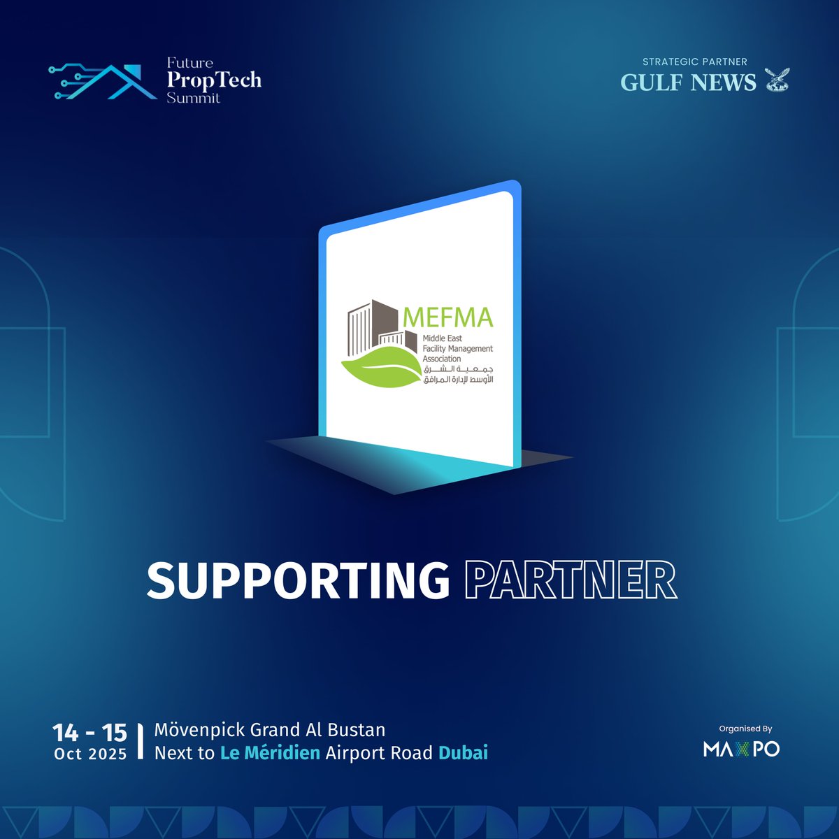 Future_Proptech's tweet image. We are delighted to welcome MEFMA as an official Supporting Partner for the Future PropTech Summit 2025!

𝐒𝐞𝐜𝐮𝐫𝐞 𝐘𝐨𝐮𝐫 𝐒𝐩𝐨𝐭 𝐍𝐨𝐰: lnkd.in/g6AUUxWN
#FuturePropTech #MEFMA #FacilityManagement #PropTech #RealEstateInnovation #SmartBuildings