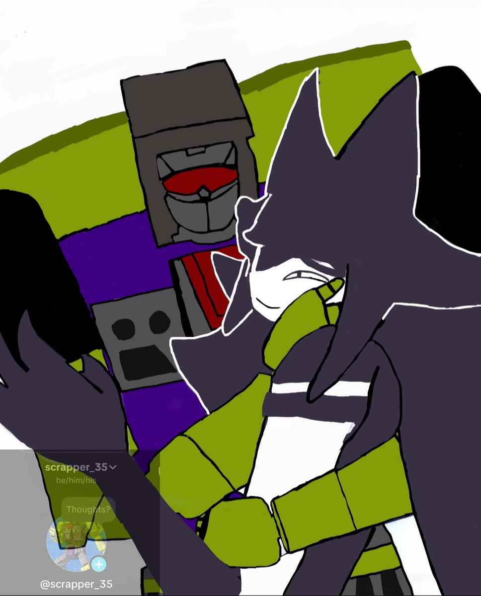 Scrapper_37's tweet image. Eh? Oh right, before anything, I’ve made this ship a year ago so, yeah (I’ve made different art a year ago.) but this one was made a few months ago, so I’ll show more soon #Scrapper #Misscricle