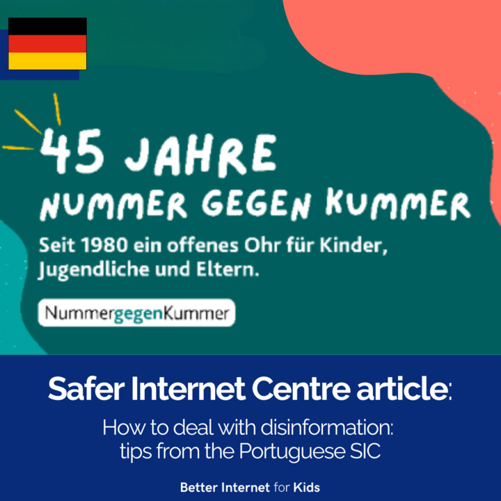 safeinternetday's tweet image. 📞 For 45 years, the 'Nummer gegen Kummer' #helpline has been there for children, youths & parents in Germany, free, anonymous & confidential.
👉 Read about its journey & impact on the #BIK platform: kont.ly/eab9f051
#YouthSupport