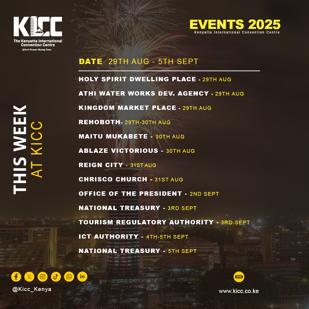 This week at KICC.
#kiccevents