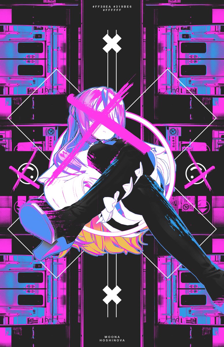 antsy_af_art's tweet image. Who’s Toxic ? It’s You! - Moona Hoshinova

No Text Vers., MMD by Hololive
#HoshinovArt
