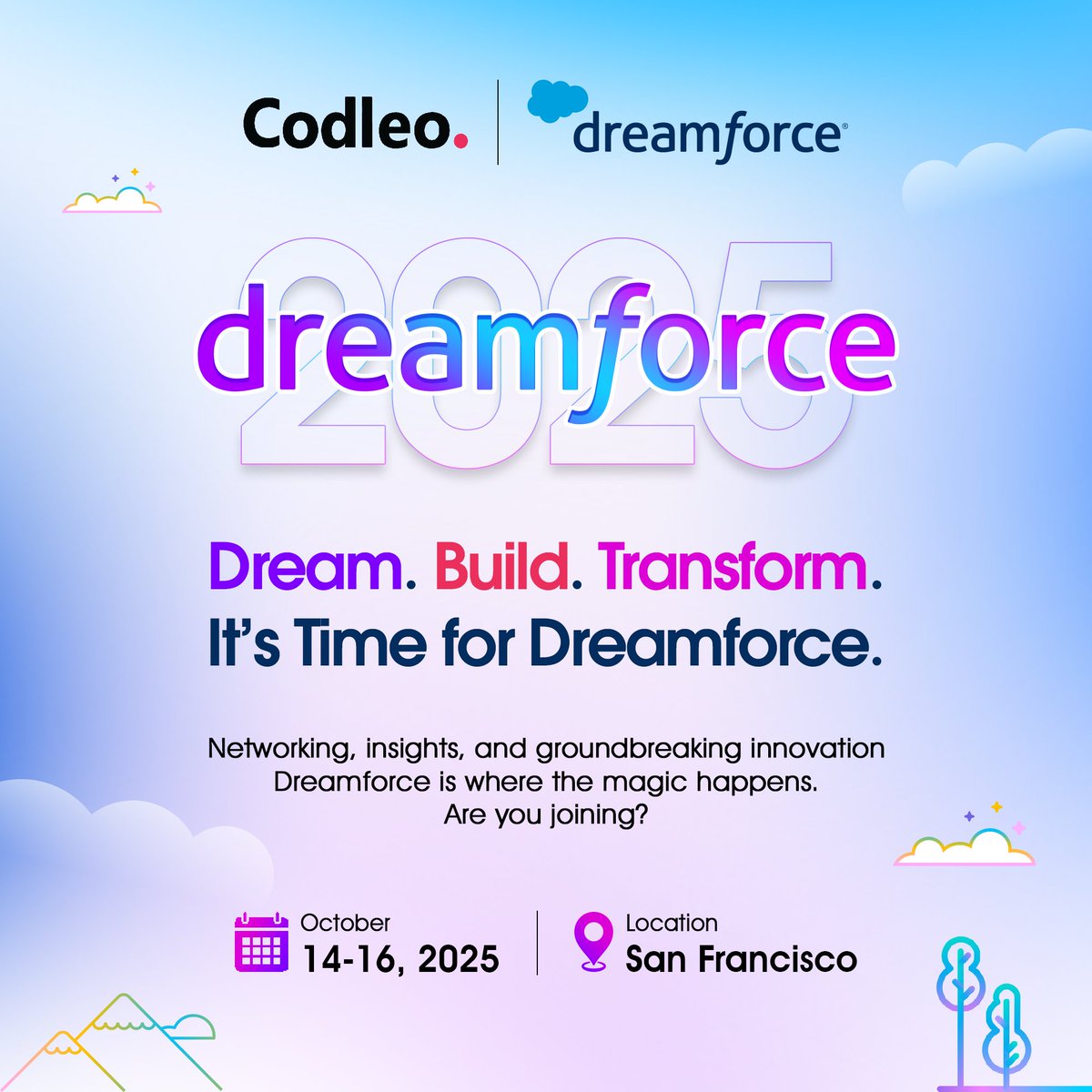 consultcodleo's tweet image. Dreamforce isn’t just another event — it’s the pulse of innovation.
From AI breakthroughs to networking with trailblazers, DF25 is shaping the future of enterprise tech.
What are YOU most looking forward to?

#Dreamforce2025 #Innovation #Codleo #df2025 #salesforce
