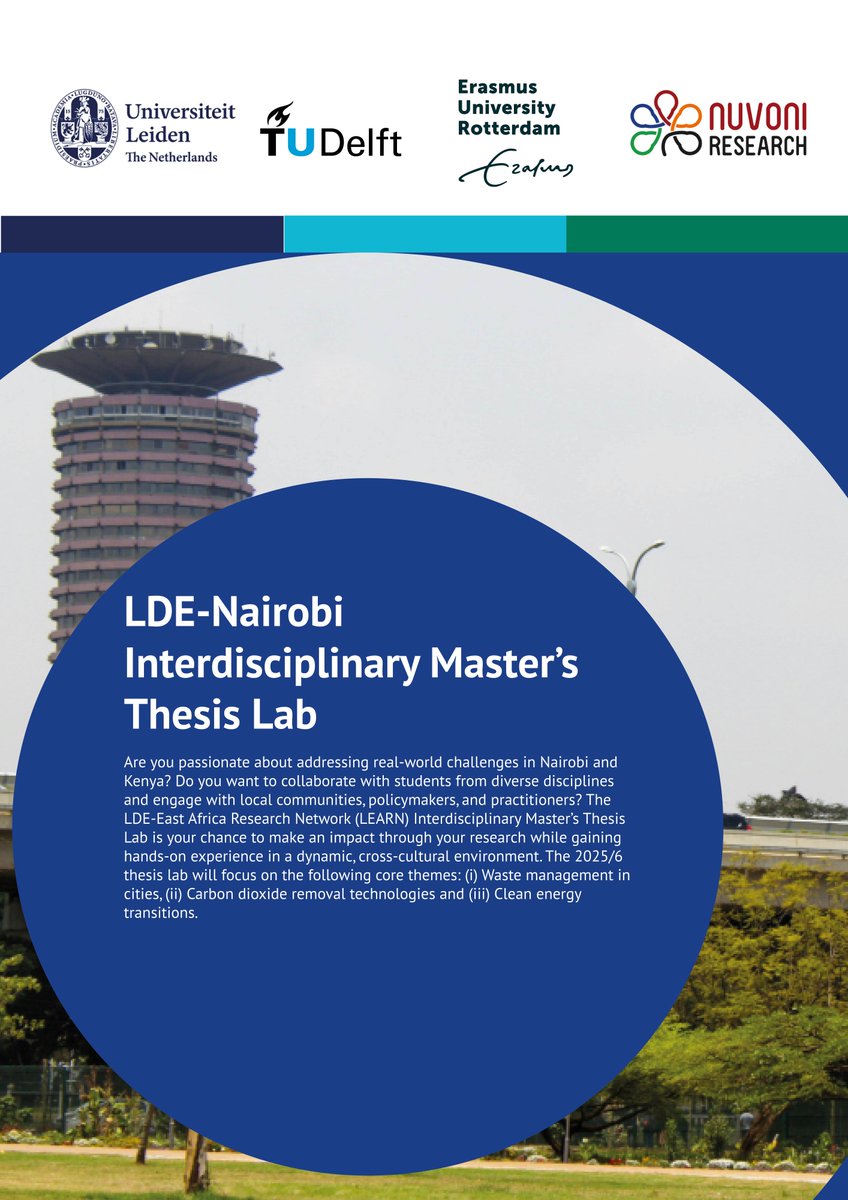 📢 Applications Open!
Dutch master’s students can now apply for the LEARN Thesis Lab 2025/26. Work with peers in Kenya on waste management, CO₂ removal &amp; clean energy transitions—real-world challenges, real impact. 🌍📚
linkedin.com/posts/lde-east…