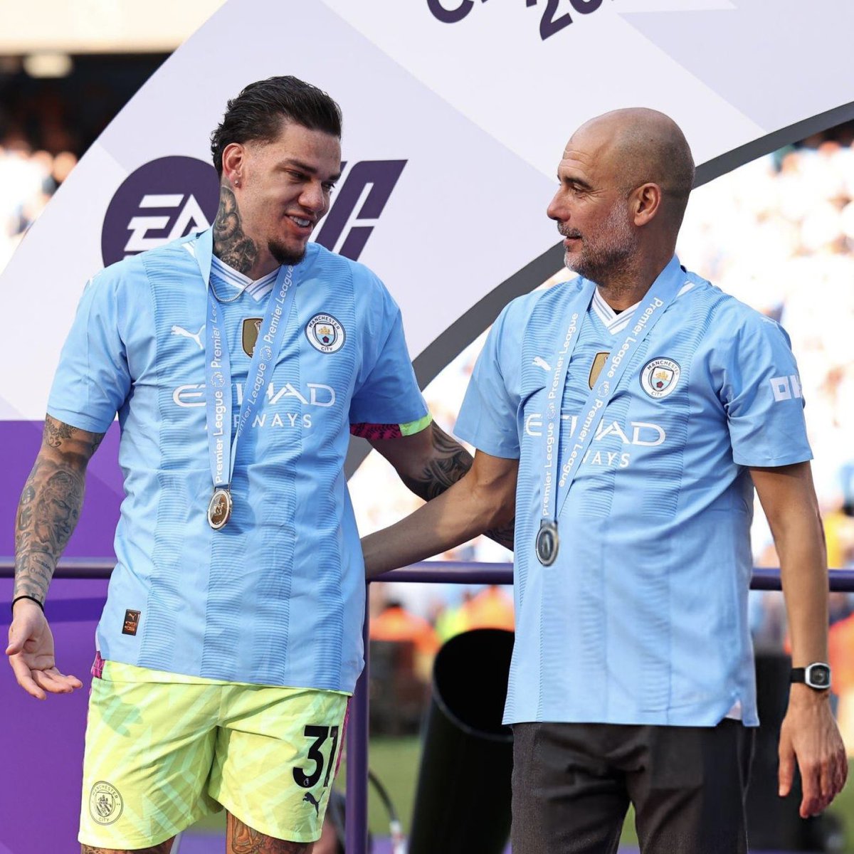 cityreport_'s tweet photo. Ederson: “I leave Manchester City incredibly proud of what we have achieved together, and I am honoured to have worn the shirt so many times.

Under Pep, we have won, dominated the Premier League, and conquered Europe. It has been amazing. I would first of all like to thank him and head of goalkeeping Xabier Mancisidor for making me the best goalkeeper I could be and teaching so much about the game.

I must also thank my team-mates. Our desire to win every game we play has been a joy to be a part of and that has made me relish every day on the training field or in the dressing room with every one of you.”