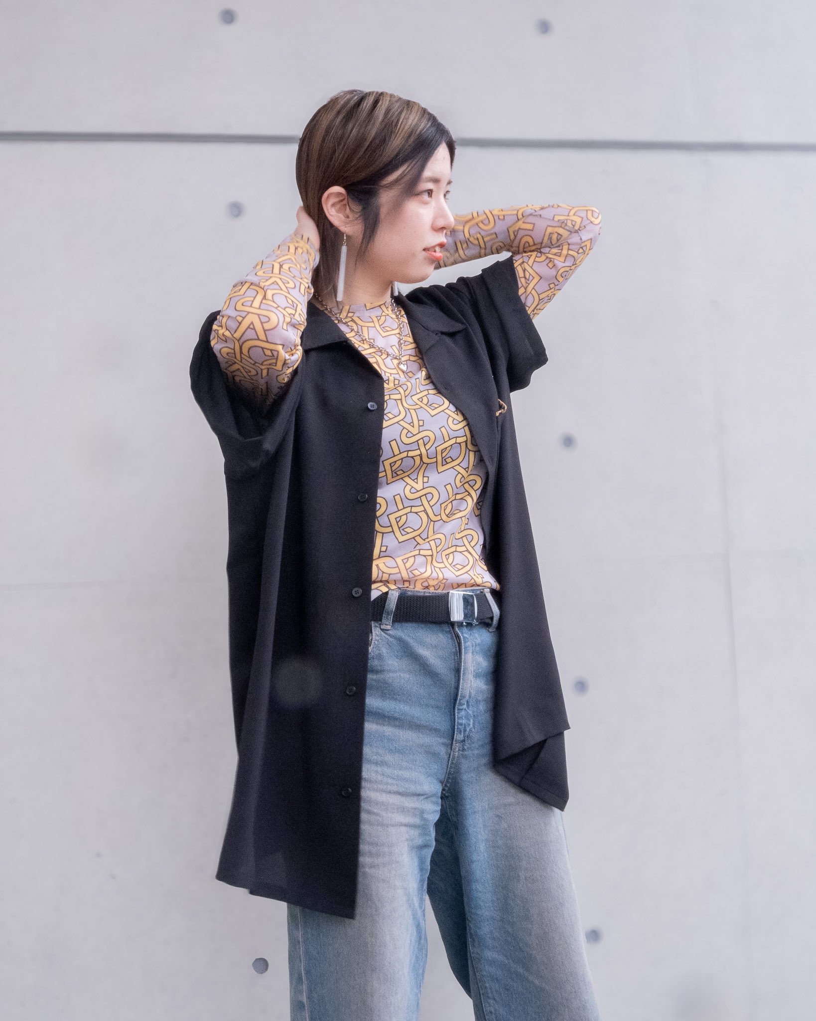 Deviluse ワークシャツ XL ベージュ　セットアップ ls-work-shirt-olv-f.jpg