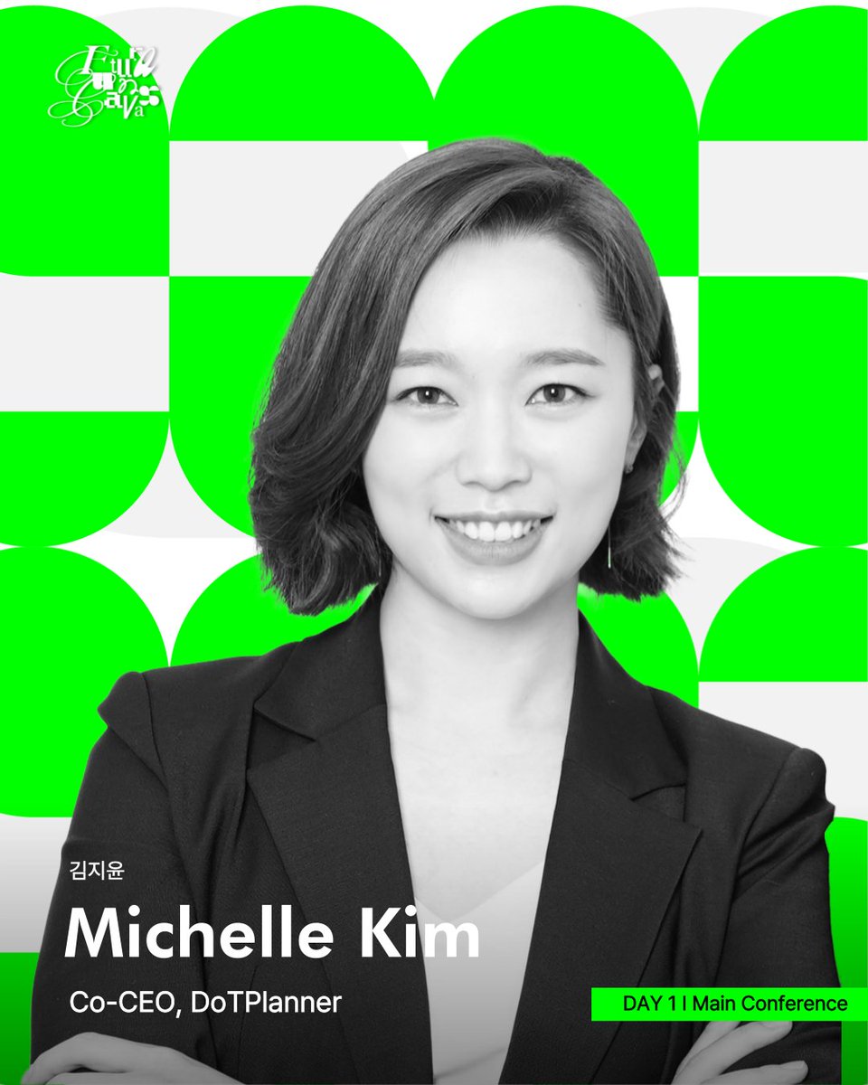 ⏰ DAY 1 | Main Conference
👤 Michelle Kim (co-CEO, DoTPlanner) 

Michelle Kim, Co-CEO of DoTPlanner, is a professional convention organizer with over 11 years of experience. She is currently serving as the General Director of both the Global Art &amp; Tech Conference "FuturaCanvas"