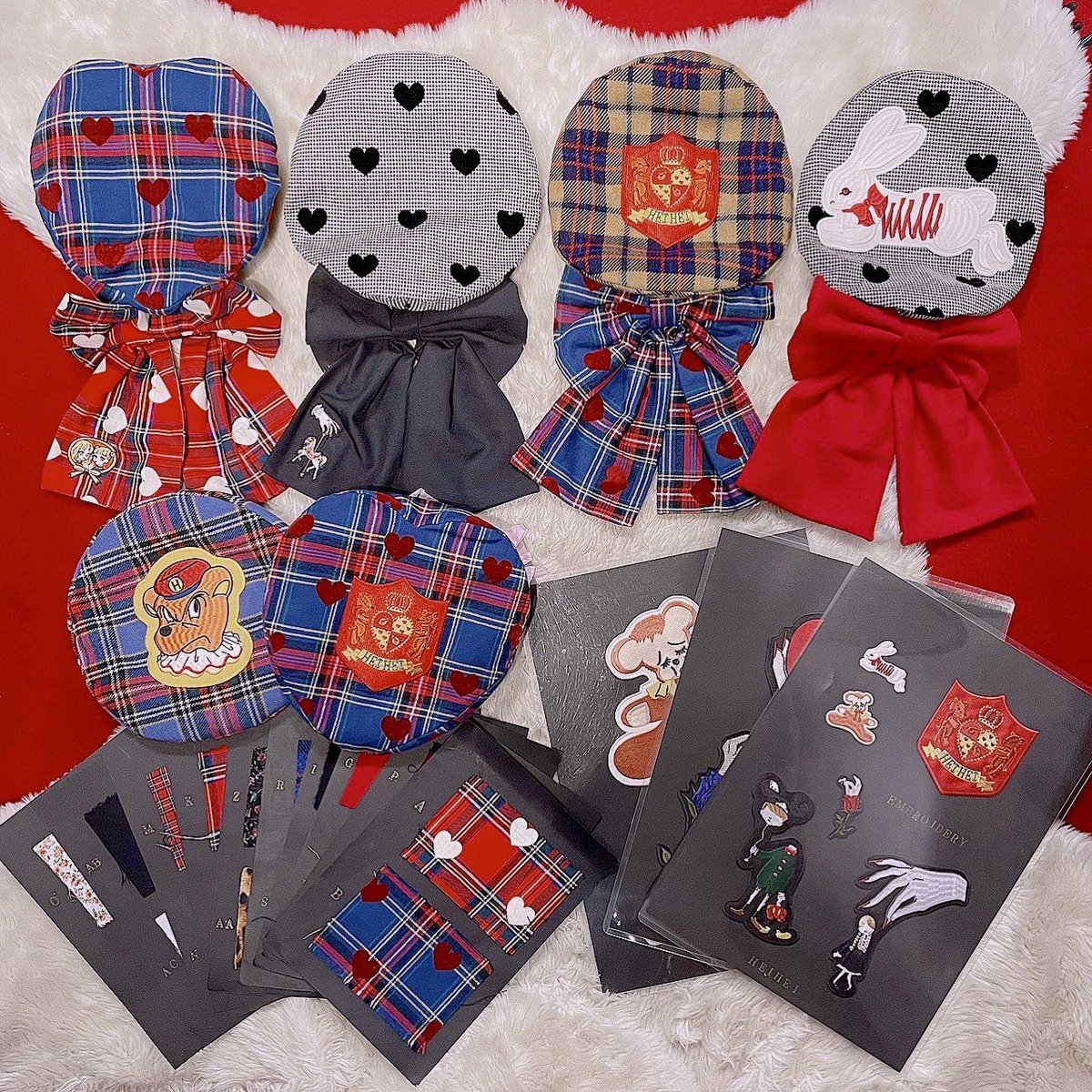 HEIHEI ベレー帽 HEIHEI カスタムベレー帽 ハート リボン HEIHEI