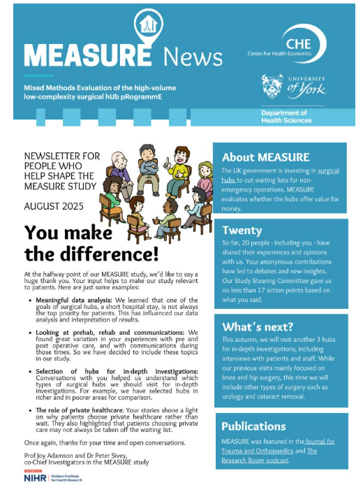 Our newsletter for patients and carers who help shape the MEASURE study is out now....