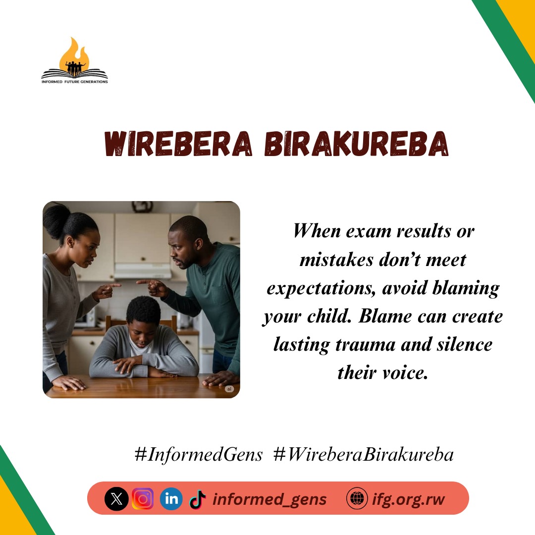 informed_gens's tweet image. When exam results or mistakes fall short of expectations, avoid blaming your child. Blame can cause lasting trauma and silence their voice. Support and understanding build resilience.
#InformedGens
#ItIsStillPossible
#WireberaBirakureba
@shelly_bhai @Etienne_Era @LiekevandeWiel
