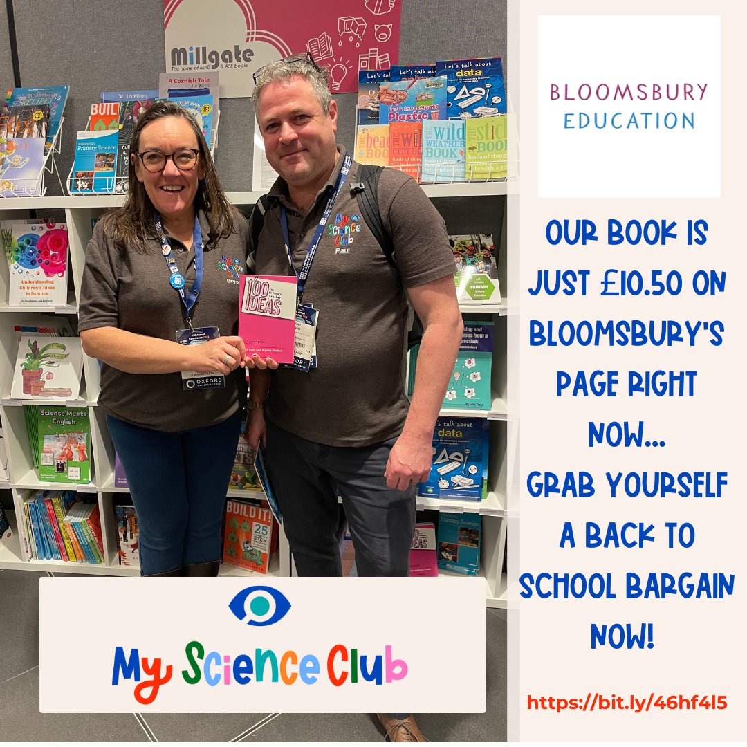 Quick, grab yourself a bargain over  <a href="/BloomsburyEd/">Bloomsbury Education</a> as our book is reduced and a fab way to kick start your science teaching this term! 

bit.ly/46hf4l5
@glazgow
 
<a href="/priscigeeks/">Primary Science Geeks</a>