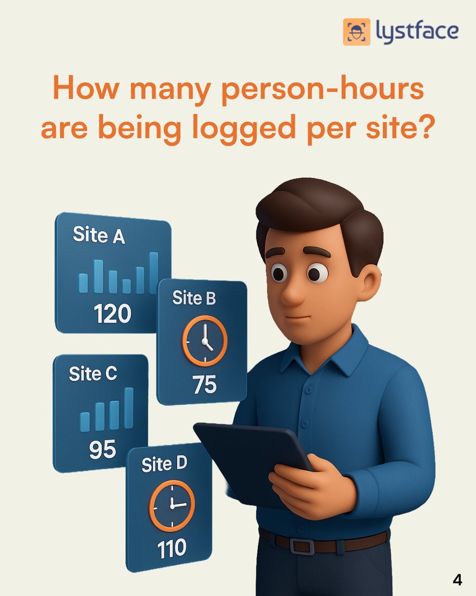 lystface's tweet image. Most systems only tell you who clocked in.
But what about:
— Live site-wise headcount?
— Frequent workforce changes?
— Total hours worked per site?
Lystface gives you all that, and more.
Visit: lystloc.com/face-recoginit…
#workforcemanagement #attendanceautomation