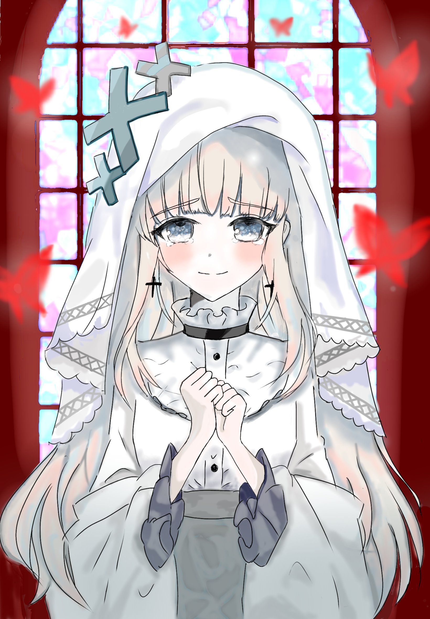 氷上メルル 魔法少女ノ魔女裁判 まのさばイラスト色紙 魔法少女