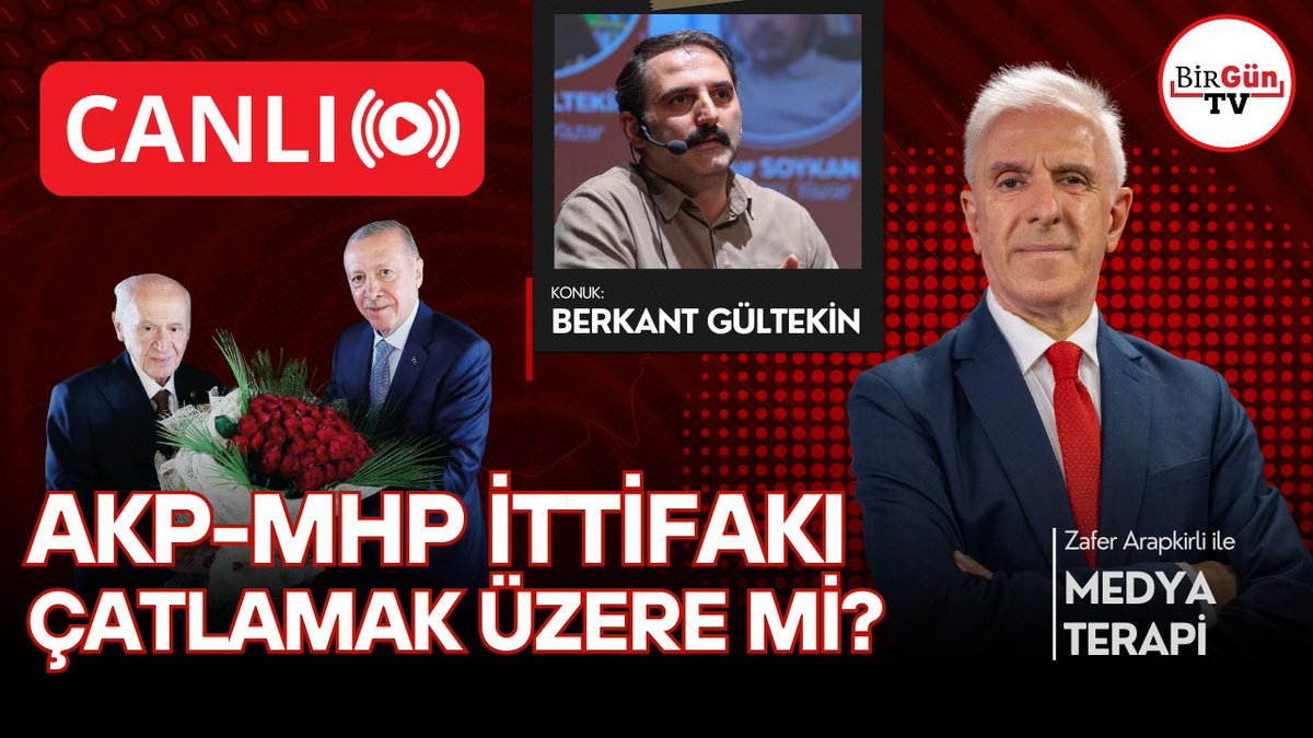 BirGün TV (@birgun_tv) on Twitter photo 🔴CANLI YAYIN BAŞLADI!
⁉️AKP-MHP ittifakı çatlamak üzere mi?
⁉️Akın Gürlek'in açıklamalarının alt metninde ne var?
⁉️Özel ve Bakırhan fezlekeleri komisyona ihtar mı?
🎙️Zafer Arapkirli ile Medyaterapi'nin konuğu: <a href="/GultekinBerkant/">Berkant Gültekin</a>
🔗youtube.com/live/O-NryMXcd… 🔴CANLI YAYIN BAŞLADI!
⁉️AKP-MHP ittifakı çatlamak üzere mi?
⁉️Akın Gürlek'in açıklamalarının alt metninde ne var?
⁉️Özel ve Bakırhan fezlekeleri komisyona ihtar mı?
🎙️Zafer Arapkirli ile Medyaterapi'nin konuğu: <a href="/GultekinBerkant/">Berkant Gültekin</a>
🔗youtube.com/live/O-NryMXcd…