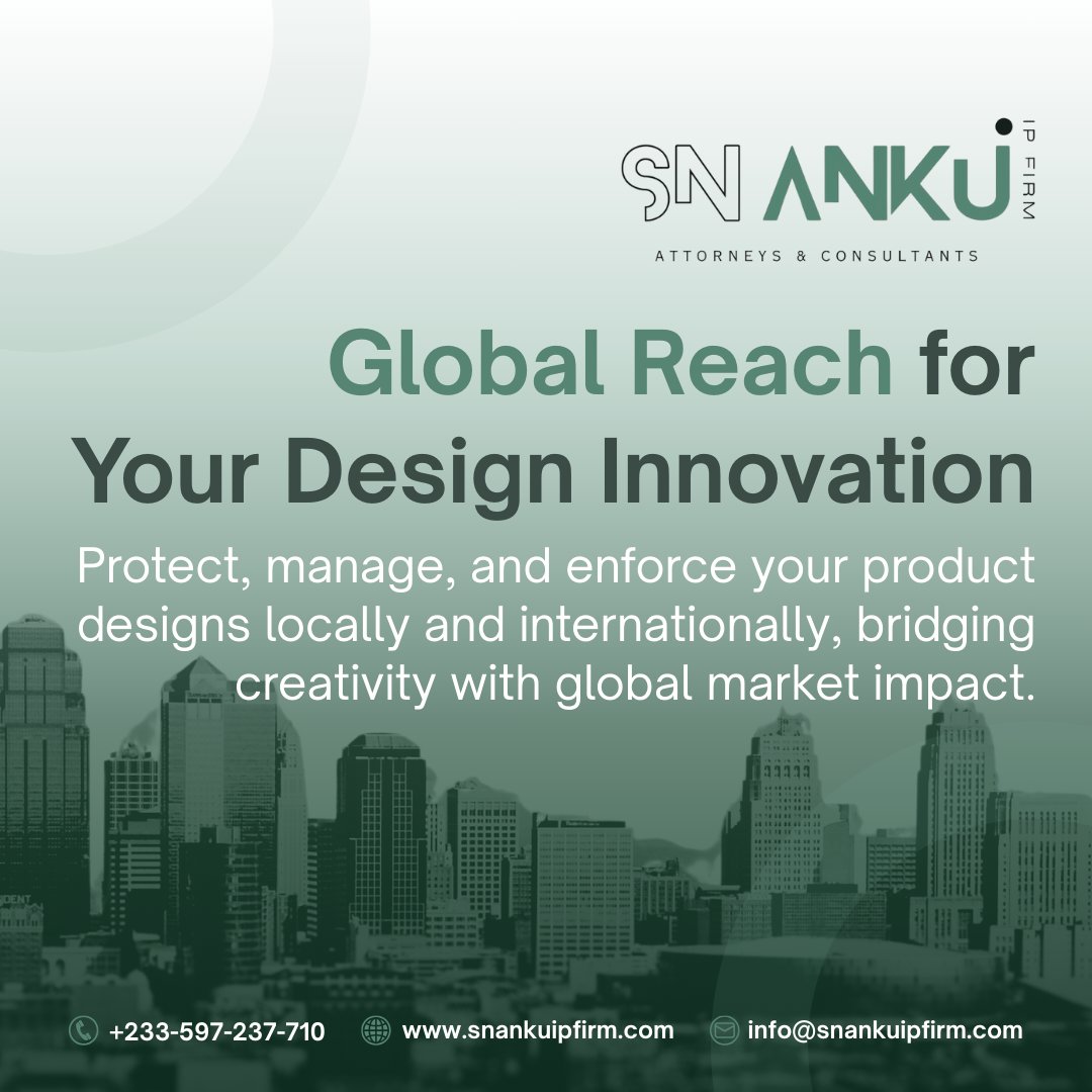 snanku_ipfirm's tweet image. How SN Anku IP Firm Connects Design Innovation to Global Markets.
We protect &amp;amp; position your designs to thrive worldwide, registration, portfolio strategy, enforcement &amp;amp; intl. protection.

Learn more: rfr.bz/i576548

#SNAnkuIPFirm #DesignProtection #GlobalIP