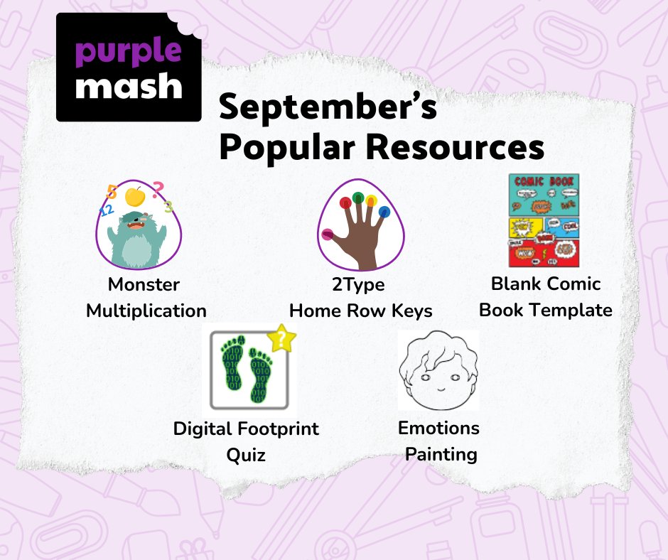 Purple Mash (@purplemash) on Twitter photo Here are some of last September's most popular #PurpleMash resources - which ones will you be using this month? Here are some of last September's most popular #PurpleMash resources - which ones will you be using this month?